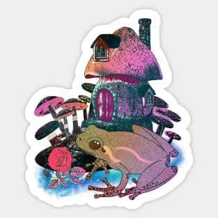 Psychedelic Frog Tie Dye Sticker